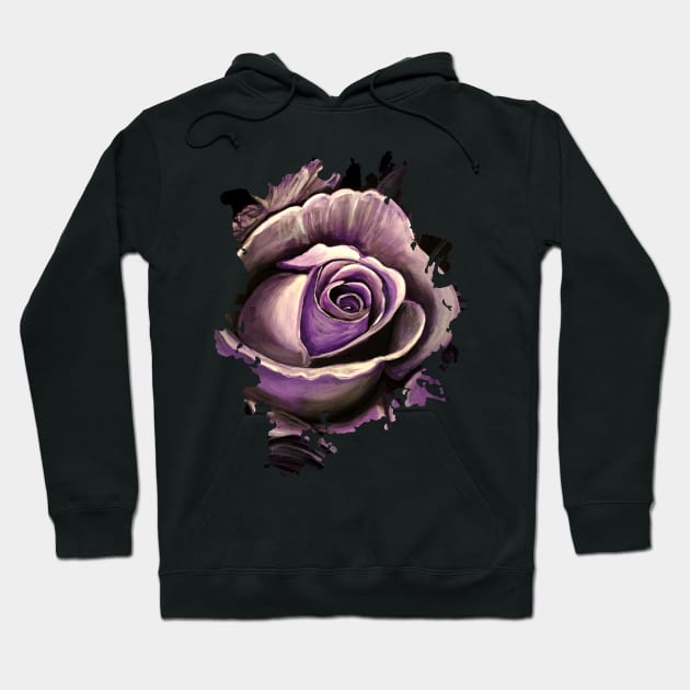 Purple rose hoodie top